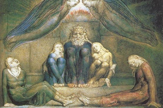 El conde Ugolino imaginado por William Blake.